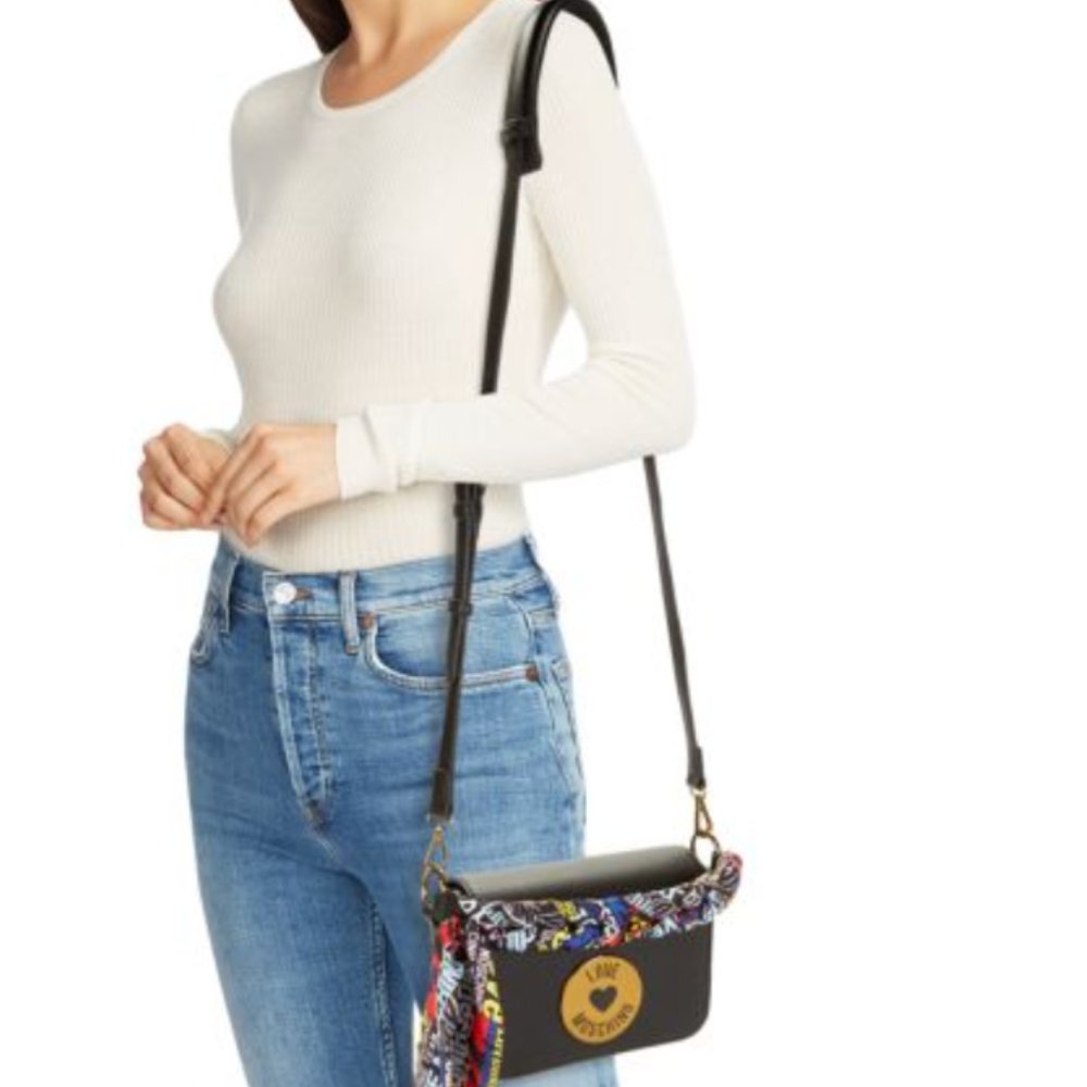 LOVE MOSCHINO Logo Scarf Wrapped Shoulder‎ Bag